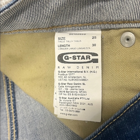 Women’s G-Star Dark Originals raw denim midge skinny size 25x30 - Picture 3 of 5